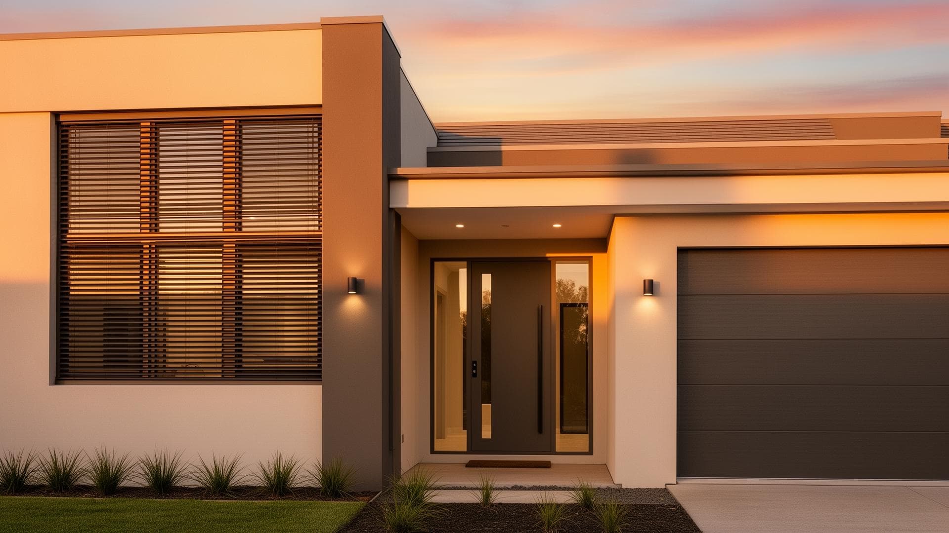 Moderný dom s oknami